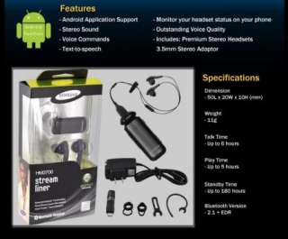   HM3700 Combo BLUETOOTH Headset + Headphones GALAXY S II T989 Android