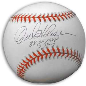  Orel Hershiser Autographed Baseball w/88 WS MVP and 