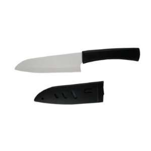  5.5 inch Chefs White Matt Ceramic Knife with Black ABS 