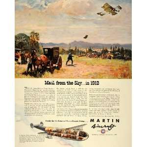  1940 Ad Martin Aircraft Airmail Pacific Aerial Delivery 