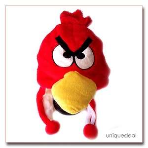   NEW Red * ANGRY BIRD * Cartoon Animal Plush Winter warm Hat Cap  