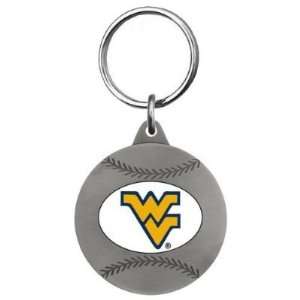  Set of 2 West Virginia Mountaineers Baseball Key Tag   NCAA College 