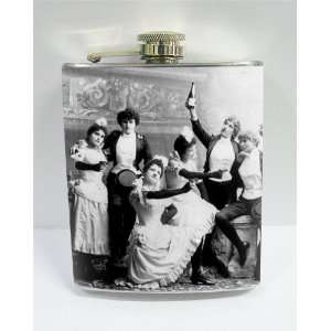  Vintage Drinking Women 7 oz Stanless Steel Flask 