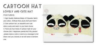 Cartoon Animal Soft Panda Cap Earmuff Plush Hat Hallowmas Party 