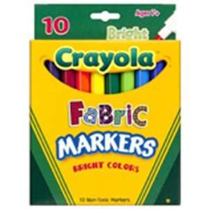  CRAYOLA FABRIC MARKERS 10 COUNT