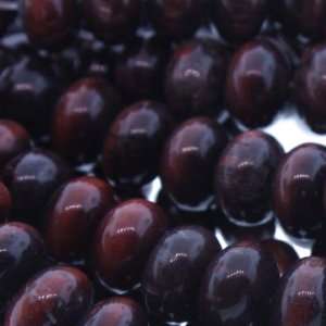 Red Tiger Eye  Rondell Plain   4mm Height, 10mm Width, Sold by 16 