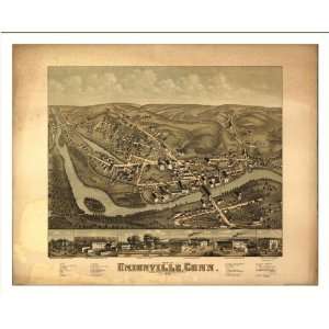  Historic Unionville, Connecticut, c. 1878 (L) Panoramic 