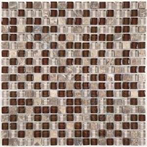  Athos 5/8 x 5/8 Brown Crystile Blends Glossy Glass and 