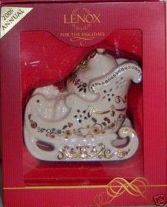 Lenox 2009 Annual JEWELED SLEIGH RIDE Ornament NIB  