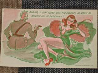 MUTOSCOPE Postcard Military Man and Pin Up Girl MINT Condition  
