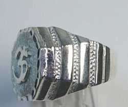Om Ganesh Ring Hindu AUM Huge Sterling Silver Celtic  