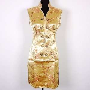 Vintage Noble Cheongsam Plum Mini Dress Available Sizes 0, 2, 4, 6, 8 