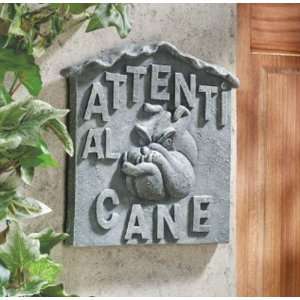   Beware of Dog Italian Wall Sculpture Attenti al Cane