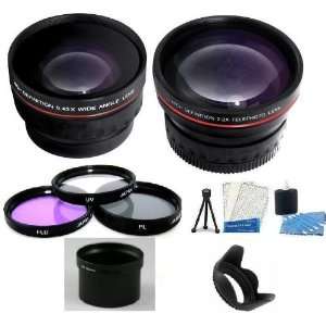  Angle Lens W/ Macro + 2X Telephoto Lens + 3 Piece Filter Kit + Tube 