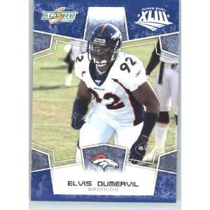   Elvis Dumervil   Denver Broncos   NFL Trading Card in a Prorective