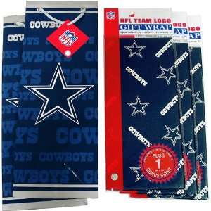  Pro Specialties Dallas Cowboys Slim Size Gift Bag & Wrapping Paper 