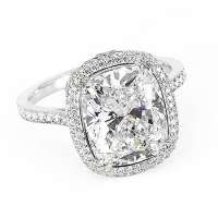 97 Ct EGL Cushion Cut H,VS1 Diamond Engagement Ring  