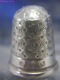 5x ANTIQUE SILVER THIMBLES CHARLES HORNER ETC  