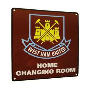   West Ham United FC. Home Changing Room Metal Sign