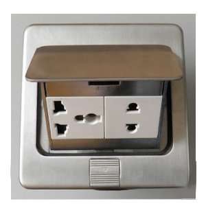  POP UP Floor Ground Outlet Socket 2 Way Receptacle New 