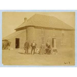 Isadore Haumont,family,two story sod house,French Table  