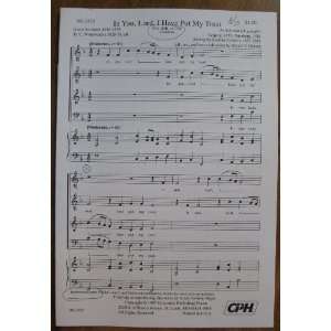  In You, Lord, I Have Put My Trust (Sheet Music) (SSA, SSB 