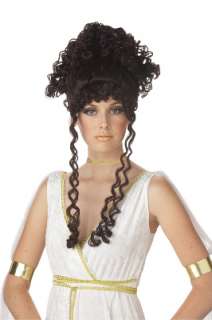 Athenian Goddess Greek Halloween Costume Wig Brunette  