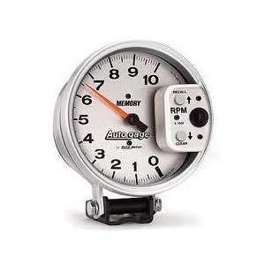   233907 Auto Gage Silver 5 10000 RPM Pedestal Mount Tachometer Memory