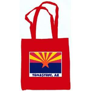 Tombstone Arizona Souvenir Tote Bag Red
