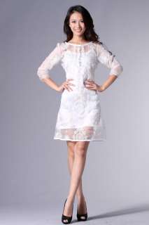 New Stylish Organza Side Zip Cage Dress White Color  