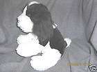 Applause Plush Black White Dog Sophie 12 Floppy Cuddle Spaniel  