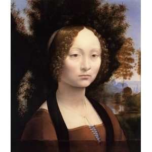   Leonardo Da Vinci Canvas Art Repro Ginvera de Benci