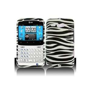  HTC ChaCha Graphic Case   Black/White Zebra (Free 