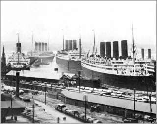 Photo The Aquitania, Olympic, Berengaria & The Homeric  