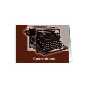  Old Typewriter Job Anniversary Card Health & Personal 