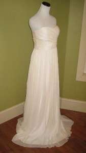CREW Silk Chiffon Arabelle Gown Wedding Dress 0 Ivory $575  