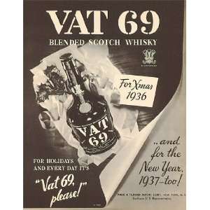 Vat 69 Scotch Whisky Ad from January 1937  Kitchen 