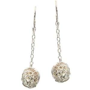  14k Gold Filled Earrings Wire Ball on Gold chain Jewelry