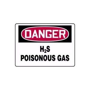  DANGER H2S POISONOUS GAS 7 x 10 Dura Fiberglass Sign 