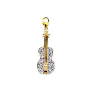  Cello, 14K Yellow Gold Diamond Charm Jewelry