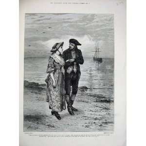 Mabel Parr 1882 Man Woman Romance Ship Sea Fine Art