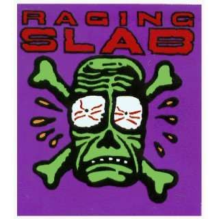  Raging Slab   Green Skull & Crossbones Logo on Purple 