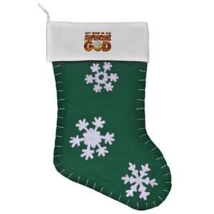   Christmas Stocking Green My God Is An Awesome God 