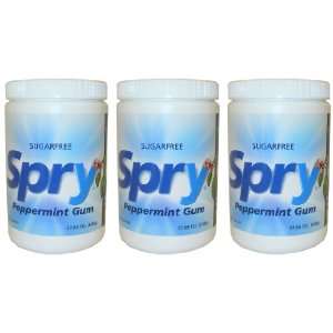  Spry 600ct Peppermint Xylitol Gum 3 PACK SAVINGS 