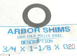 Arbor Shim Washer Stock Steel Spacer .020 NEW Material  