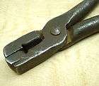 Old Iron Heavy Duty Tongs Hand Grip Tool Vintage India 8.5