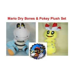  Super Mario Brothers Plush Set Featuring 7 Plush Mario Dry Bones 