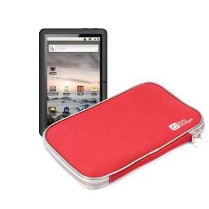  Red Neoprene Tablet Case Carry Case For Coby MID1024 Kyros Internet 