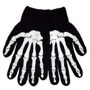  Skeleton Knit Black Gloves Bones 