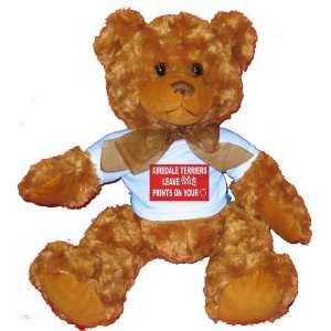  AIREDALE TERRIERS LEAVE PAW PRINTS ON YOUR HEART Plush 